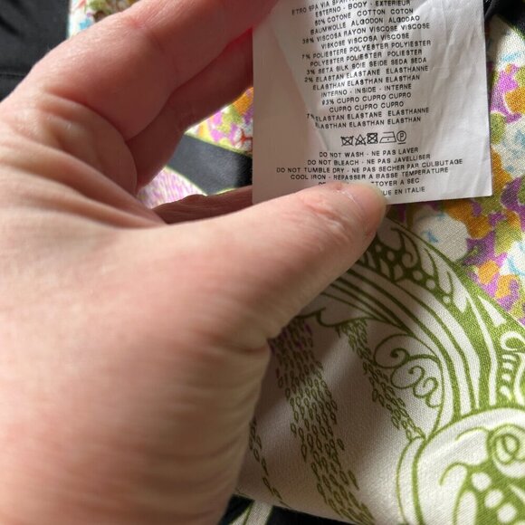 Etro Size 46 Made in Italy Art to Wear Art Deco Dress - Picture 8 of 11